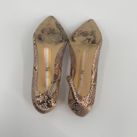 Sam Edelman Hazel pointed toe stiletto pumps shoe brown snake copper shimmer 5.5 - Picture 6 of 6